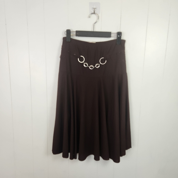 Vintage Dresses & Skirts - Y2K Vintage Brown Hankerchief Skirt Whimsygoth 90s Fairycore Goth Size Medium